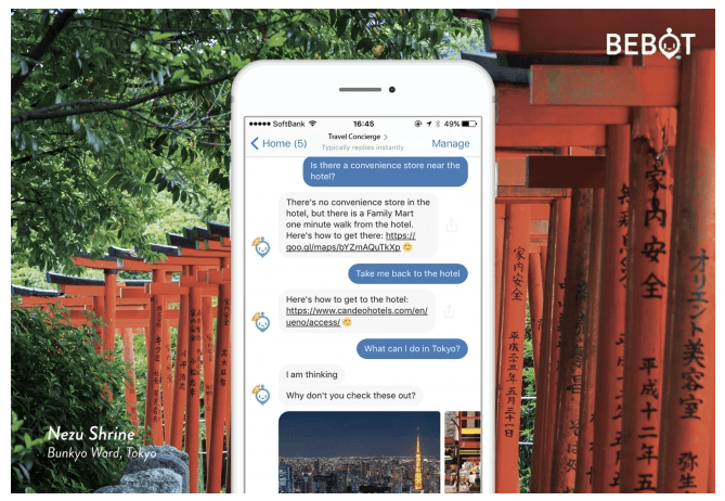 訪日外国人対応のホテル向けAIチャットコンシェルジュ「Bebot」サービス開始