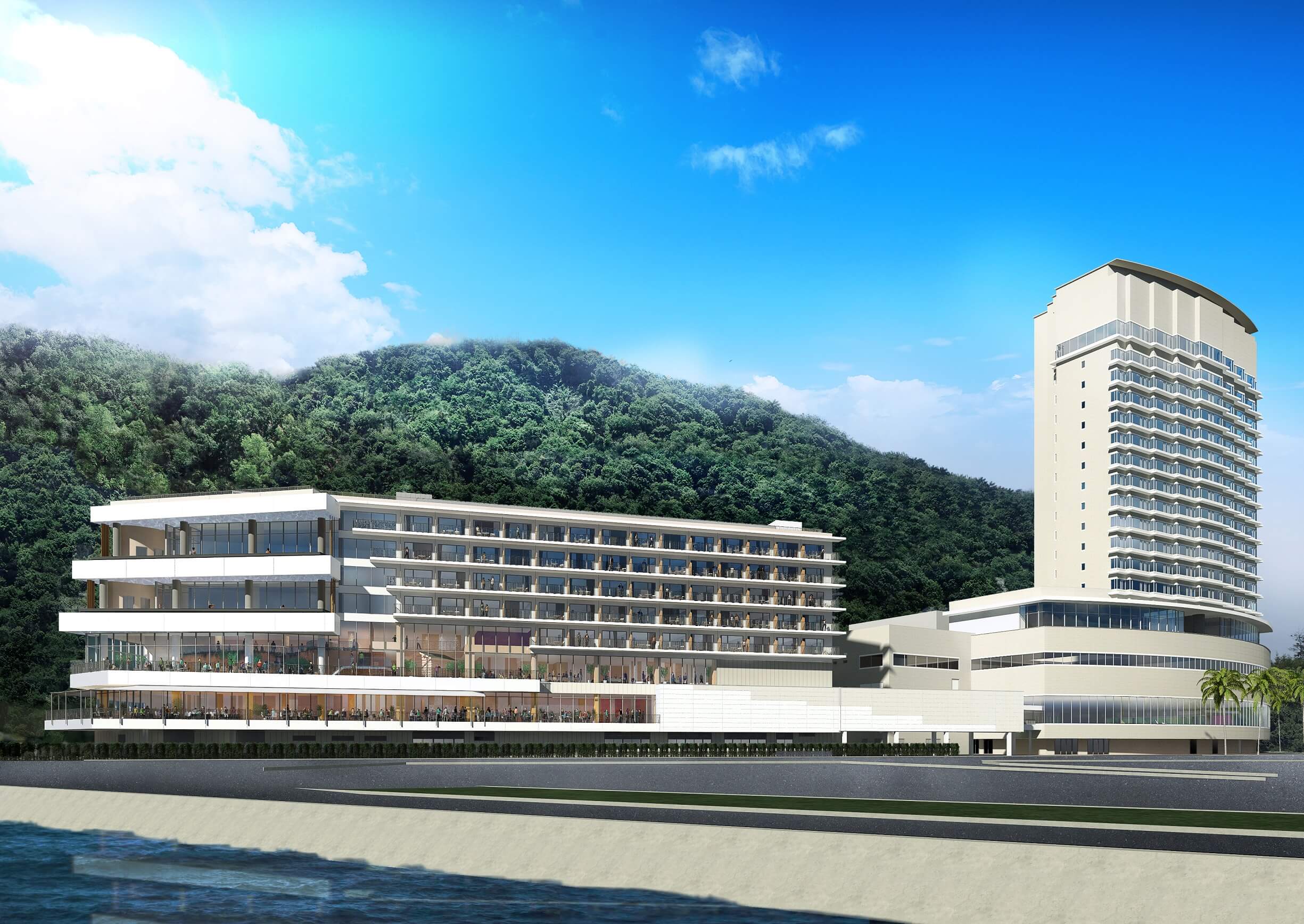 熱海後楽園ホテルを中心とする複合型リゾートエリア「ATAMI BAY RESORT KORAKUEN」が2019年3月下旬に開業