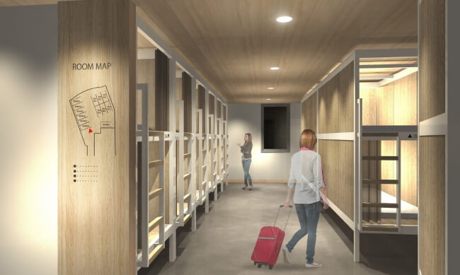 ドミトリーやシェアオフィスを持つ「Mash Café & Bed NAGANO」が2019年7月に長野駅至近に開業
